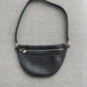 Clare V Black Rattan Grande Fanny